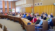 Ammattiosaston kurssi Akaan Valtuustosalissa.